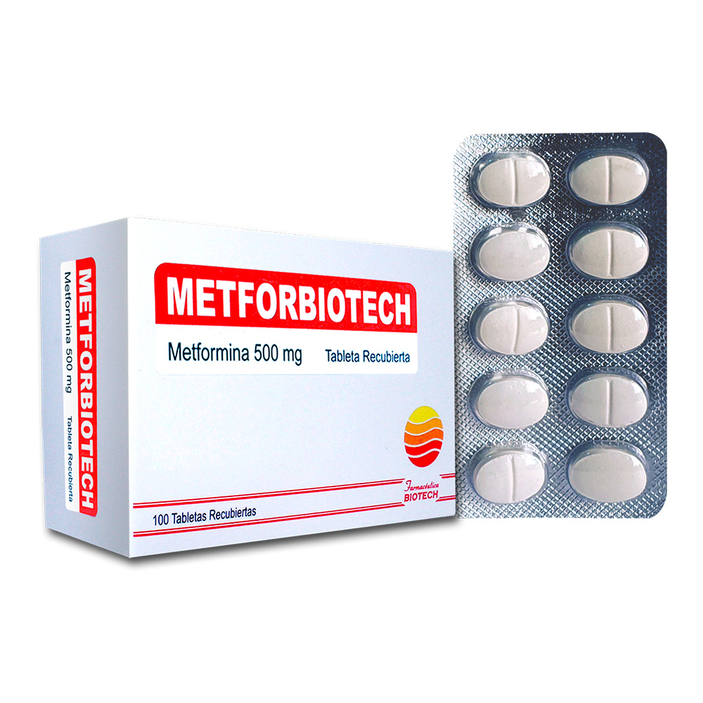 Metforbiotech 500mg Tableta Recubierta Inkafarma