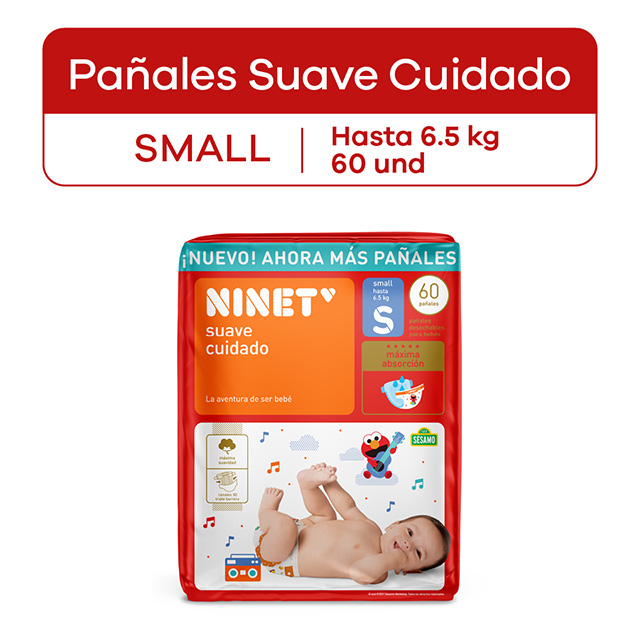 Pañales Ninet Suave Cuidado S X 60 UN Mifarma