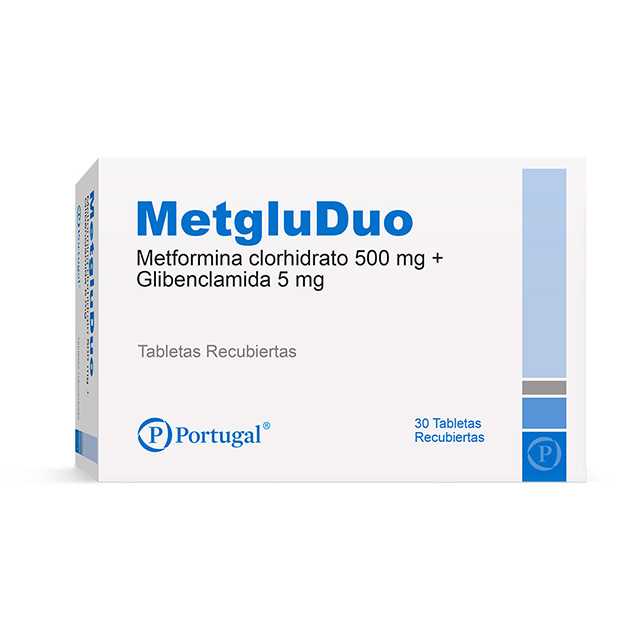 Metglu Duo 500mg 5 0 Mg Tableta Recubierta Mifarma