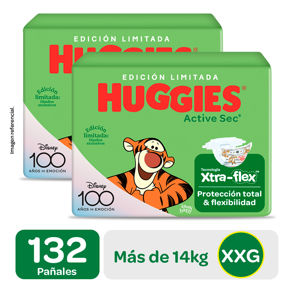 Pa Ales Huggies Bigpack Active Sec Xxg Pack Inkafarma