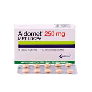 Aldomet 250 Mg Tableta Recubierta - Caja 30 UN