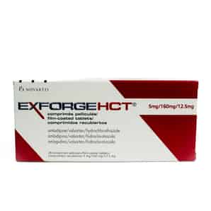 Exforge HCT 5mg+160mg+12.5mg Comprimido recubierto