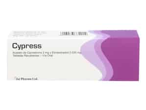 Cypress 2 mg - 0.035 mg Tableta Recubierta - Tabletas 21 UN