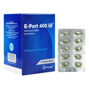 E-port 400UI Vitamina E Cápsula blanda