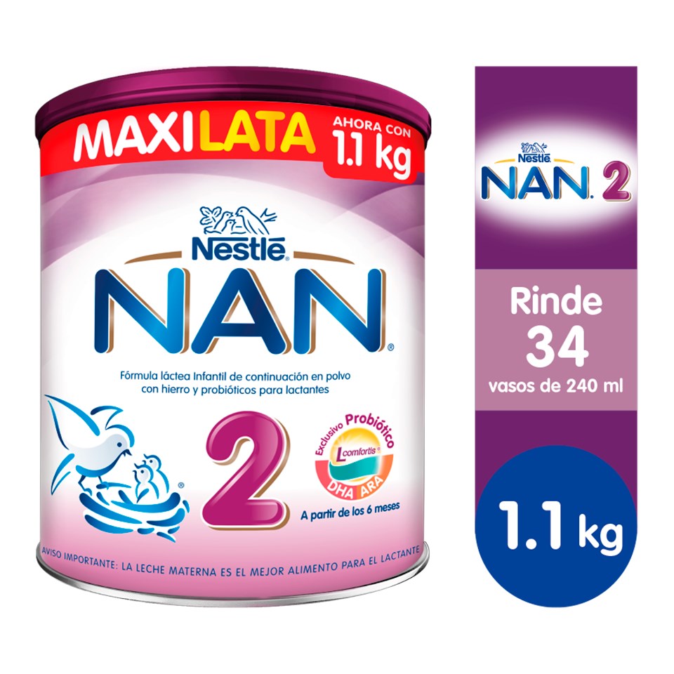Leche NAN 2 Optipro x 1.1Kg - Farmacias Economicas