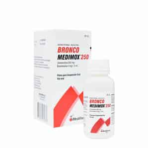 Bronco Medimox 250, 250mg - 4mg/5ml Polvo para suspensión Oral