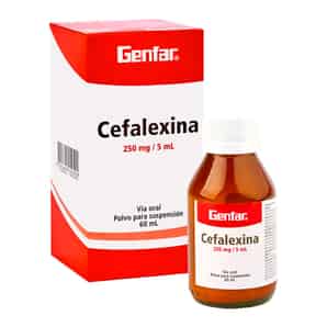 Cefalexina 250 mg/5 mL Polvo para Suspensión Oral