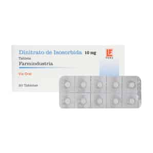 Dinitrato de Isosorbide 10 mg Tabletas