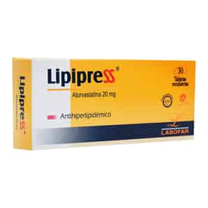Lipipress 20, 20mg Tableta Recubierta