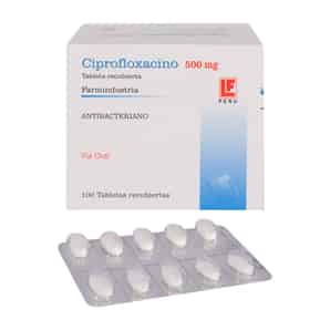 Ciprofloxacino 500mg Tableta Recubierta