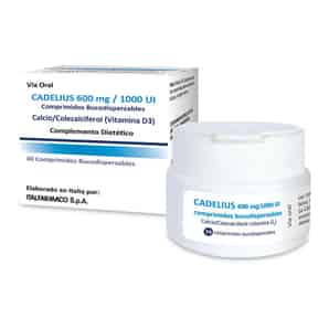 Cadelius 600mg-1000UI Comprimido bucodispersables