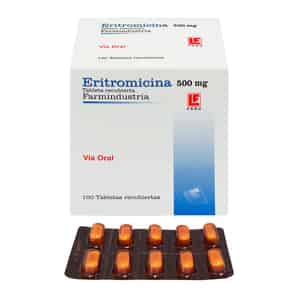 Eritromicina 500 mg Tableta Recubierta