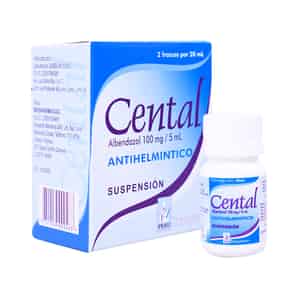 Cental 100 mg Suspensión - Caja 2 Frascos