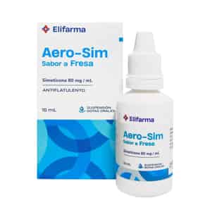 Aero-Sim Suspensión Oral Gotas, Sabor Fresa