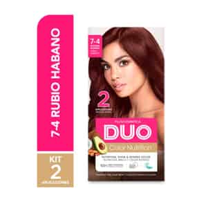 Tinte Duo Color Nutrition Kit # 7.4 Rubio Habano - Kit 1 UN