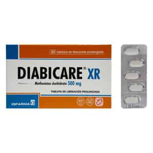 Diabicare XR 500mg Tabletas de liberación prolongada