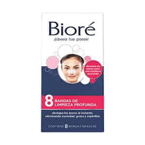Banda de Limpieza Nasal Biore  para limpiar y destapar los poros 8 und