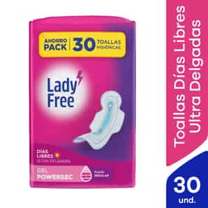 Toallas Higiénicas Lady Free Ultra Delgadas