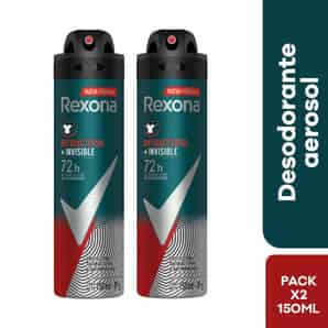 Desodorante en Spray Rexona Men Antibacterial Invisible 150G