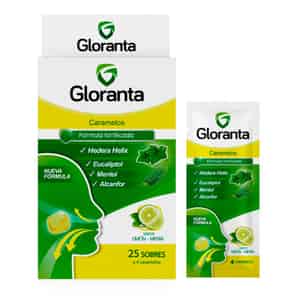 Gloranta Caramelos Sabor Limón y Menta -  Caja 25 SOB