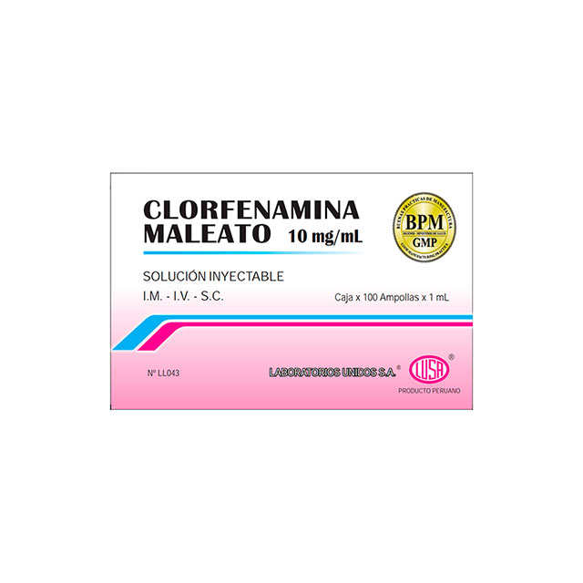 Clorfenamina Maleato Lusa Mg Ml Inyectable Mifarma