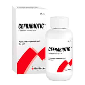 CEFRABIOTIC 250MG/5ML POLVO PARA SUSPENSION ORAL