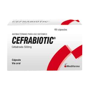 CEFRABIOTIC 500MG CJA 60 CAP