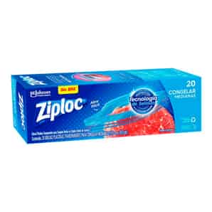 Bolsa Reutilizable Ziploc para Congelar Tamaño Mediano - Caja 20 UN
