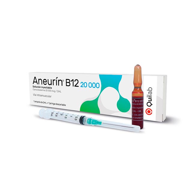 Aneurin B12 20000 Solución Inyectable - Mifarma