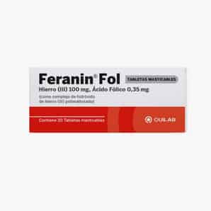 Feranin Fol 100mg/0.35mg Tableta masticable