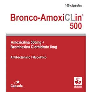 Bronco-Amoxiclin 500 500 mg+8mg Cápsula