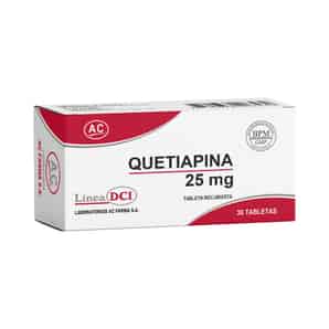 Quetiapina 25mg Tableta recubierta