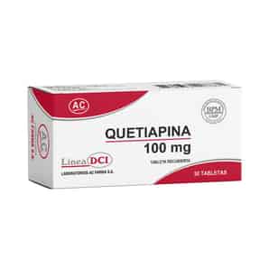 Quetiapina 100mg Tableta Recubierta