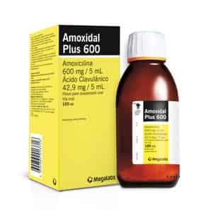 Amoxidal Plus 600 600mg+42.9mg/5mL Polvo para Suspensión Oral