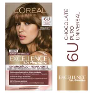 Tinte para Cabello Excellence Sin Amoníaco 6U Chocolate Puro Universal