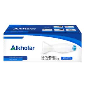 Aerocámara espaciador para aerosol adulto