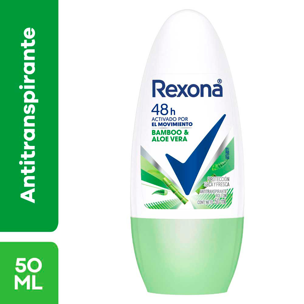 Desodorante Rollon Rexona Pop Compact Fem Bamboo e Aloe - 6x30ml