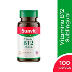 Sunvit Vitamina B12+B6+Folic Tableta sublinguales