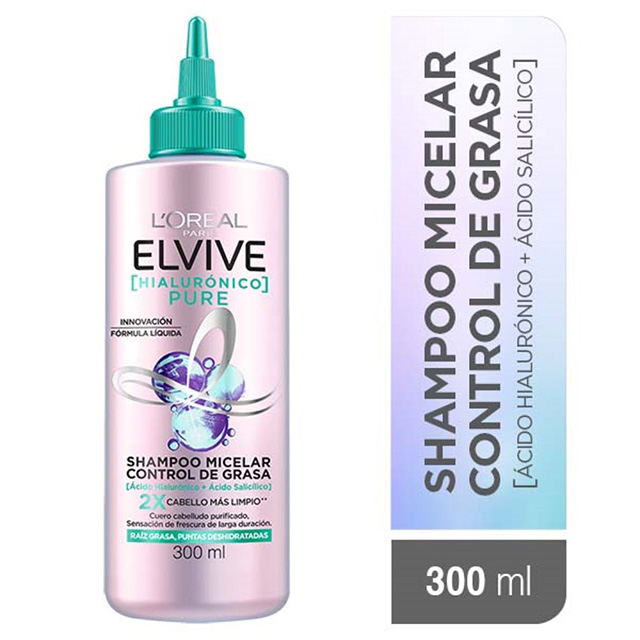 Shampoo Elvive Control Grasa Ácido Hialurónico Mifarma