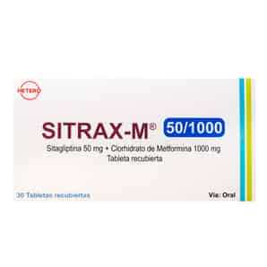 Sitrax-M 50/1000,50mg+ 1000mg Tableta recubierta