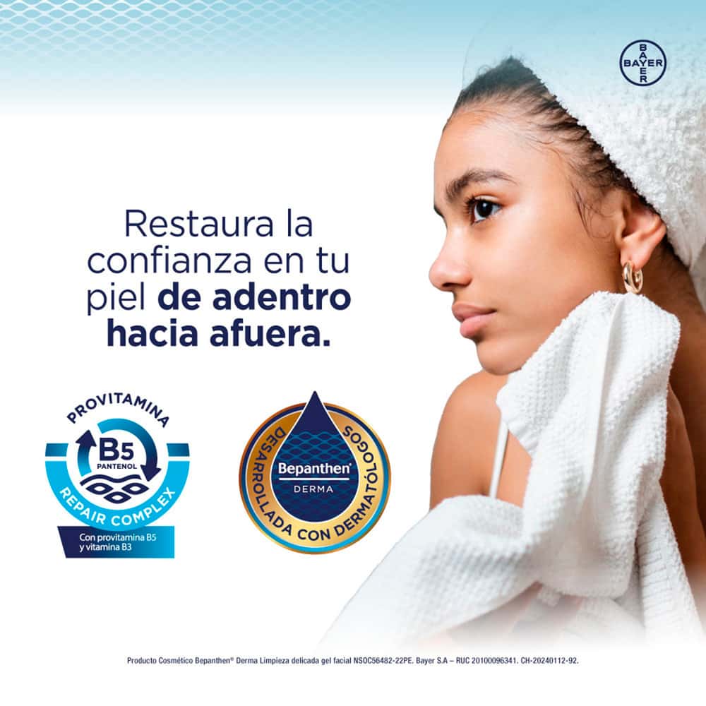 Gel Facial Bepanthen Derma Limpieza Delicada