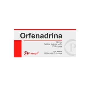Orfenadrina 100mg Tableta de Liberación Prolongada
