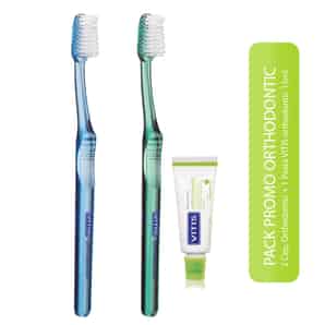2 Cepillos + Crema Dental Orthodontic Vitis