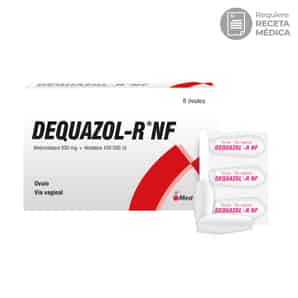 Dequazol-R 500 mg + 100.000 UI + 7 mg Óvulo