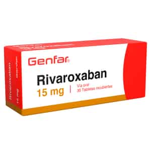 Rivaroxaban 15mg Tableta Recubierta