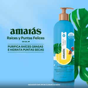 Acondicionador Puntas Hidratadas Amarás Raíces y Puntas Felices con Extracto de Lima + Aceite de Jojoba + Vitamina E