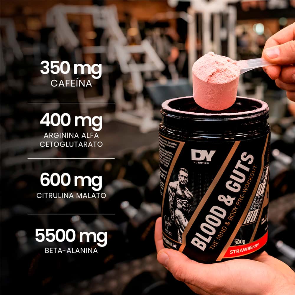 Pre Entreno - Blood & Guts - Sabor Fresa - 380 g - Dorian Yates