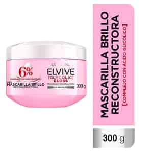 Mascarilla Glycolic Gloss Elvive Brillo Reconstructora