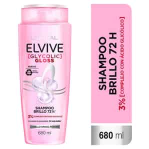 Shampoo Elvive Glycolic Gloss Brillo 72h 680ml