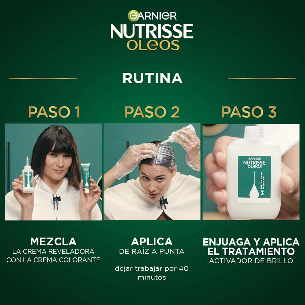 Tinte para Cabello Garnier Nutrisse Castaño Oscuro 3.0